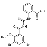 CAS#: 530138-44-4， 2-{[(3,5-Dibromo-2-Methoxybenzoyl)Carbamothioyl]Amino}Benzoic Acid