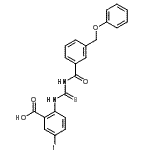 CAS#: 531534-43-7， 5-Iodo-2-({[3-(Phenoxymethyl)Benzoyl]Carbamothioyl}Amino)Benzoic Acid