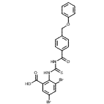 CAS#: 532431-31-5， 3,5-Dibromo-2-({[4-(Phenoxymethyl)Benzoyl]Carbamothioyl}Amino)Benzoic Acid