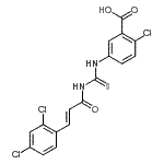 CAS#: 532947-57-2， 2-Chloro-5-({[(2E)-3-(2,4-Dichlorophenyl)-2-Propenoyl]Carbamothioyl}Amino)Benzoic Acid
