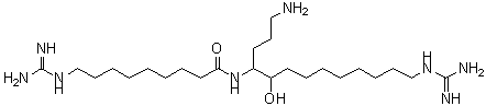 CAS#: 534-76-9， N-[1-(3-Aminopropyl)-10-guanidino-2-hydroxydecyl]-9-guanidinononanamide