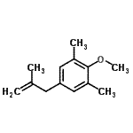 structure of CAS# 53483-20-8, 2-Methoxy-1,3-Dimethyl-5-(2-Methyl-2-Propen-1-Yl)Benzene;3-(3,5-Dimethyl-4-methoxyphenyl)-2-methyl-1-propene