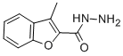 structure of CAS# 53524-81-5, 3-Methylbenzofuran-2-Carbohydrazide;3-Methylbenzofuran-2-Carbohydrazide;3-Methyl-2-Benzofurancarbohydrazide;Stk043736