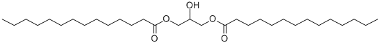 structure of CAS# 53563-63-6, Glycerol dimyristate;[1-(Hydroxymethyl)-2-Tetradecanoyloxy-Ethyl] Tetradecanoate;Tetradecanoic Acid [1-(Hydroxymethyl)-2-(1-Oxotetradecoxy)Ethyl] Ester;Myristic Acid (1-Methylol-2-Tetradecanoyloxy-Ethyl) Ester