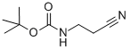 structure of CAS# 53588-95-7, Tert-Butyl N-(2-Cyanoethyl)Carbamate;Carbamic Acid, (2-Cyanoethyl)-, 1,1-Dimethylethyl Ester (9CI);3-[(Tert-Butoxycarbonyl)Amino]Propanenitrile;TERT-BUTYL N-(2-CYANOETHYL)CARBAMATE