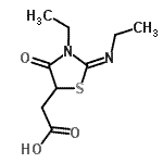 CAS#: 535940-85-3， [(2E)-3-Ethyl-2-(Ethylimino)-4-Oxo-1,3-Thiazolidin-5-Yl]Acetic Acid