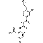CAS#: 535946-08-8， 2-{[(3-Bromo-4-Ethoxybenzoyl)Carbamothioyl]Amino}-3,5-Dichlorobenzoic Acid
