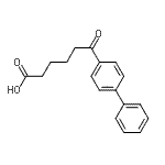 structure of CAS# 5366-53-0, 6-(4-Biphenylyl)-6-Oxohexanoic Acid;6-(4-biphenyl)-6-oxohexanoic acid