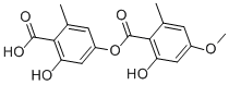 structure of CAS# 537-09-7, Evernic Acid;2-Hydroxy-4-(2-Hydroxy-4-Methoxy-6-Methyl-Benzoyl)Oxy-6-Methyl-Benzoic Acid;2-Hydroxy-4-[(2-Hydroxy-4-Methoxy-6-Methylphenyl)-Oxomethoxy]-6-Methylbenzoic Acid;2-Hydroxy-4-(2-Hydroxy-4-Methoxy-6-Methyl-Phenyl)Carbonyloxy-6-Methyl-Benzoic Acid
