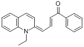 CAS 登录号：53704-24-8， 4-(1-乙基-2(1H)-喹啉基亚基)-1-苯基-2-丁烯-1-酮