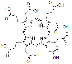 CAS#: 53790-14-0， 3,3',3'',3'''-[3,8,13,17-Tetrakis(Carboxymethyl)-5,10,15,20,22,24-Hexahydroporphyrin-2,7,12,18-Tetrayl]Tetrapropanoic Acid