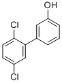 structure of CAS# 53905-29-6, 3-Hydroxy-2',5'-Dichlorobiphenyl;C14734;2',5'-Dichloro-3-Biphenylol;2',5'-Dichloro-3-Hydroxybiphenyl