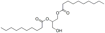 structure of CAS# 53988-07-1, Dicaprin;(3-Decanoyloxy-2-Hydroxy-Propyl) Decanoate;Decanoic Acid [2-Hydroxy-3-(1-Oxodecoxy)Propyl] Ester;Capric Acid (3-Capryloxy-2-Hydroxy-Propyl) Ester