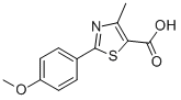 结构式 CAS# 54001-16-0, 2-(4-甲氧基苯基)-4-甲基-1,3-噻唑-5-羧酸