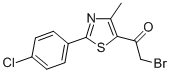 structure of CAS# 54001-36-4, 2-Bromo-1-[2-(4-Chlorophenyl)-4-Methyl-1,3-Thiazol-5-Yl]-1-Ethanone;2-BROMO-1-[2-(4-CHLOROPHENYL)-4-METHYL-1,3-THIAZOL-5-YL]-1-ETHANONE