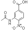 结构式 CAS# 54002-27-6, 3-乙酰氨基-4-硝基苯甲酸