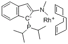 结构式 CAS# 540492-55-5, 3-二-异丙基膦亚基-2-(N,N-二甲基氨基)-1H-茚(1,5-环辛二烯)铑(I)