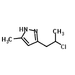 CAS#: 54055-33-3， 3-(2-Chloropropyl)-5-Methyl-1H-Pyrazole
