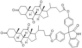 CAS#: 54063-34-2， [4-[3-[4-[4-(10,13-Dimethyl-3,7,12-Trioxo-1,2,4,5,6,8,9,11,14,15,16,17-Dodecahydrocyclopenta[a]Phenanthren-17-Yl)Pentanoyloxy]Phenyl]-2-Oxo-1H-Indol-3-Yl]Phenyl] 4-(10,13-Dimethyl-3,7,12-Trioxo-1,2,4,5,6,8,9,11,14,15,16,17-Dodecahydrocyclopenta[a]Phenanthren-17-Yl)Pentanoate