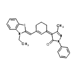 CAS#: 54118-05-7， (4Z)-4-{3-[(Z)-(3-Ethyl-1,3-Benzothiazol-2(3H)-Ylidene)Methyl]-2-Cyclohexen-1-Ylidene}-5-Methyl-2-Phenyl-2,4-Dihydro-3H-Pyrazol-3-One
