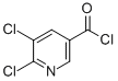 structure of CAS# 54127-29-6, 2,3-Dichloropyridine-5-Carbonyl Chloride;2,3-DICHLOROPYRIDINE-5-CARBONYL CHLORIDE;5,6-DICHLOROPYRIDINE-3-CARBONYL CHLORIDE