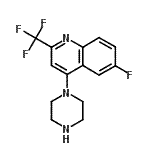 结构式 CAS# 541539-66-6, 6-氟-4-(1-哌嗪基)-2-(三氟甲基)喹啉