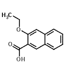 structure of CAS# 54245-36-2, 3-Ethoxy-2-Naphthoic Acid;2-naphthalenecarboxylic acid, 3-ethoxy-;3-ethoxynaphthalene-2-carboxylic acid;3-Ethoxy-naphthalene-2-carboxylic acid