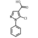 structure of CAS# 54367-64-5, 5-Chloro-1-Phenyl-1H-Pyrazole-4-Carboxylic Acid