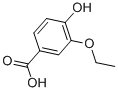 structure of CAS# 5438-38-0, 3-Ethoxy-4-Hydroxybenzoic Acid;3-Ethoxy-4-Hydroxy-Benzoic Acid;Nsc16681;3-Ethoxy-P-Hydroxybenzoic Acid