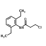 structure of CAS# 544423-20-3, 3-Chloro-N-(2,6-Diethylphenyl)Propanamide;3-Chloro-N-(2,6-diethylphenyl)propanamide;N-(2,6-diethylphenyl)-3-chloropropanamide;MFCD03377045