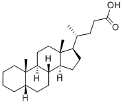 结构式 CAS# 546-18-9, 5beta-胆烷酸