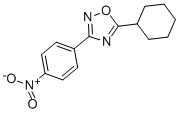 结构式 CAS# 54608-93-4, 5-环己基-3-(4-硝基苯基)-1,2,4-恶二唑