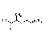 结构式 CAS# 54680-83-0, 2-(烯丙基硫基)丙酸