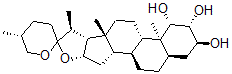CAS#: 547-01-3， (25R)-5beta-Spirostane-1beta,2beta,3alpha-Triol