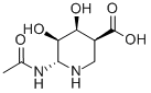 structure of CAS# 54795-58-3, Siastatin B;(3S,4S,5R,6R)-6-Acetamido-4,5-Dihydroxy-Piperidine-3-Carboxylic Acid;(3S,4S,5R,6R)-6-Acetamido-4,5-Dihydroxy-3-Piperidinecarboxylic Acid;(3S,4S,5R,6R)-6-Acetamido-4,5-Dihydroxy-Nipecotic Acid