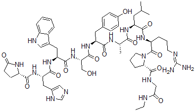 CAS 登录号：54797-49-8， 6-D-丙氨酸-10-(N-乙基甘氨酰胺)-促黄体激素-释放因子(猪)