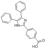 结构式 CAS# 5496-35-5, 4-(4,5-二苯基-1H-咪唑-2-基)苯甲酸