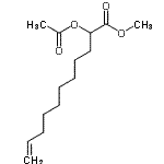 CAS 登录号：54986-41-3， 甲基2-乙酰氧基-10-十一碳烯酸酯