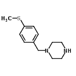 structure of CAS# 55212-35-6, 1-[4-(Methylsulfanyl)Benzyl]Piperazine;1-[4-(methylsulfanyl)benzyl]piperazine;1-[4-(Methylthio)benzyl]piperazine;1-{[4-(methylsulfanyl)phenyl]methyl}piperazine