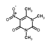 structure of CAS# 55326-07-3, 1,3,6-Trimethyl-5-Nitro-2,4(1H,3H)-Pyrimidinedione;1,3,6-tri<wbr>methyl-5-<wbr>nitro-1,2<wbr>,3,4-tetr<wbr>ahydropyr<wbr>imidine-2<wbr>,4-dione;1,3,6-trimethyl-5-nitro-1,3-dihydropyrimidine-2,4-dione;1,3,6-Trimethyl-5-nitrouracil