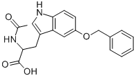 structure of CAS# 55443-80-6, N-Acetyl-5-Benzyloxy-DL-Tryptophan;DL-N-ACETYL-2-AMINO-3-(5-BENZYLOXYINDOLYL)PROPIONIC ACID;DL-N-Acetyl-2-Amino-3-(5-Benzyloxyindoyl)Propionic Acid;N-ACETYL-5-BENZYLOXY-DL-TRYPTOPHAN