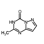 structure of CAS# 55457-17-5, 2-Methylpyrazolo[1,5-a][1,3,5]Triazin-4(1H)-One;2-methylpyrazolo[1,5-a][1,3,5]triazin-4(1H)-one