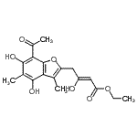 CAS#: 55649-37-1， Ethyl (2Z)-4-(7-Acetyl-4,6-Dihydroxy-3,5-Dimethyl-1-Benzofuran-2-Yl)-3-Hydroxy-2-Butenoate