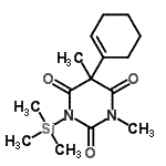 CAS#: 55649-44-0， 5-(1-Cyclohexen-1-Yl)-1,5-Dimethyl-3-(Trimethylsilyl)-2,4,6(1H,3H,5H)-Pyrimidinetrione