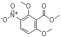 structure of CAS# 55776-20-0, Methyl 2,6-Dimethoxy-3-Nitrobenzoate;METHYL2,6-DIMETHOXY-3-NITROBENZOATE;Maybridge1_001191;ZINC00150864