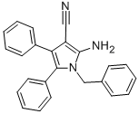 结构式 CAS# 55817-67-9, 2-氨基-1-苄基-4,5-二苯基-1H-吡咯-3-甲腈