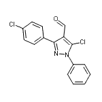 结构式 CAS# 55828-85-8, 5-氯-3-(4-氯苯基)-1-苯基-1H-吡唑-4-甲醛