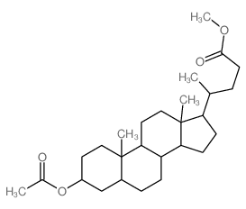 CAS 登录号：56085-36-0， 3alpha-(乙酰氧基)胆烷-24-酸甲酯