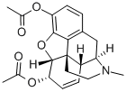 structure of CAS# 561-27-3, Diacetylmorphine;Penang Pink;Persian;Persian Brown