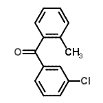 结构式 CAS# 5621-69-2, (3-氯苯基)(2-甲基苯基)甲酮